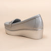 Boss Babe - Silver Partywear Loafers