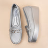 Boss Babe - Silver Partywear Loafers