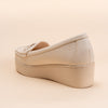 She Means Business - Beige Platform Heel Loafers