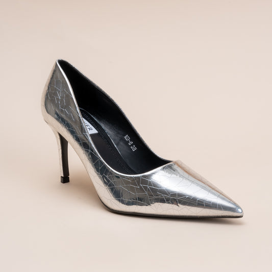 Dig Into It - Silver Partywear Pumps