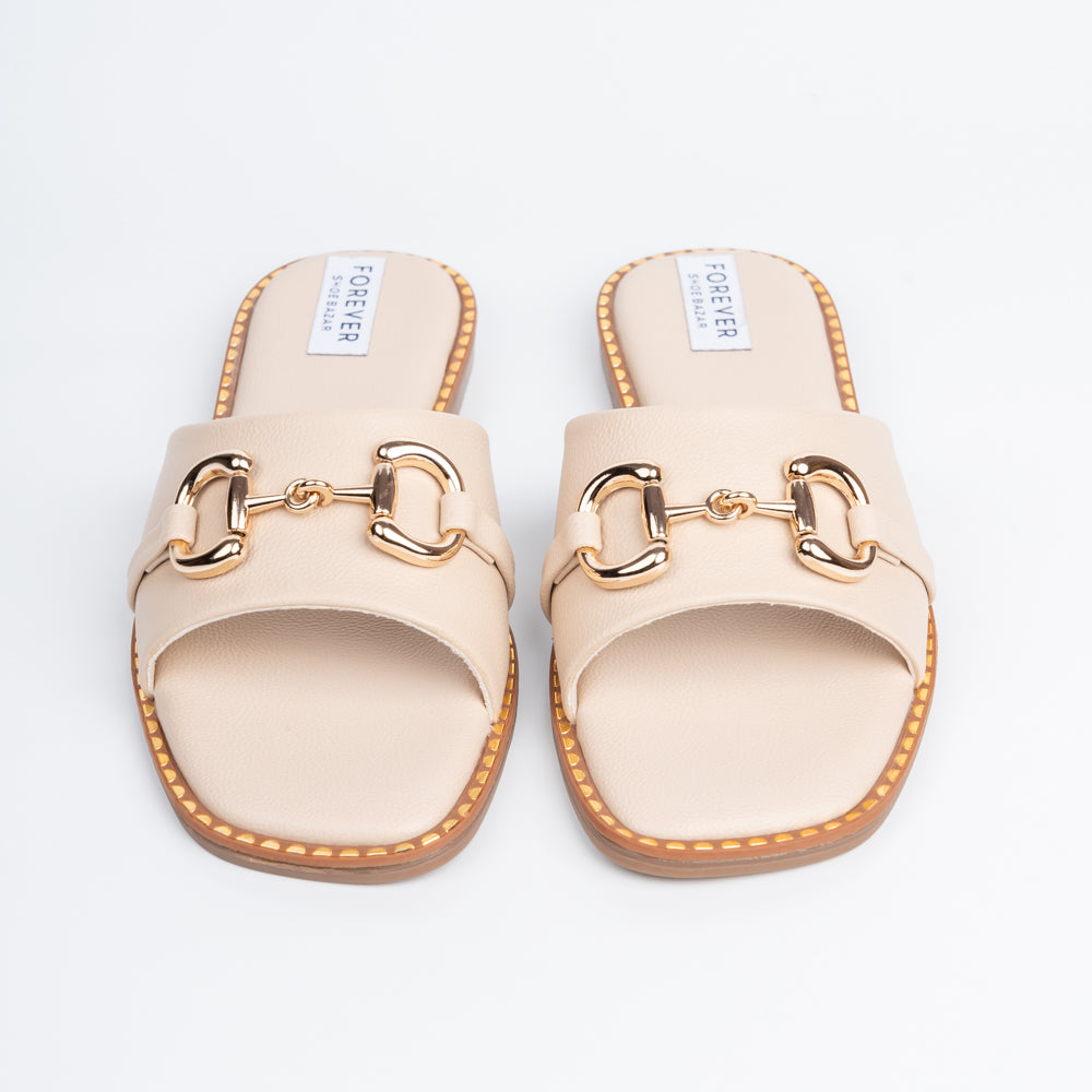 She Got Me Working! - Beige Casual Flats - view 4