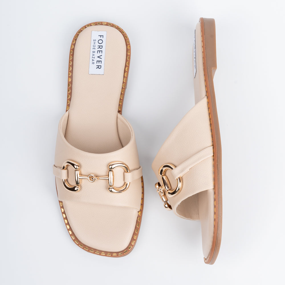 She Got Me Working! - Beige Casual Flats - view 5