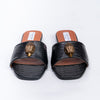 Dracarys - Black Faux Snake Skin Flats