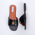 Dracarys - Black Faux Snake Skin Flats - view 7