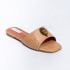 Dracarys - Khaki Faux Snake Skin Flats - view 4