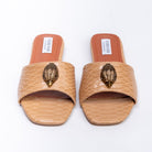 Dracarys - Khaki Faux Snake Skin Flats - view 6