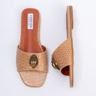 Dracarys - Khaki Faux Snake Skin Flats - view 7