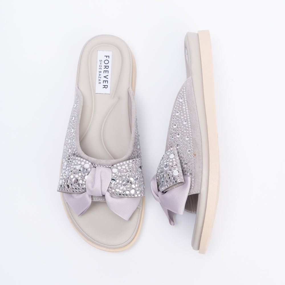 Pookie Promise - Grey Partywear Flats - view 7