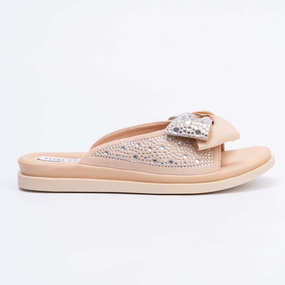 Pookie Promise - Beige Partywear Flats - view 3