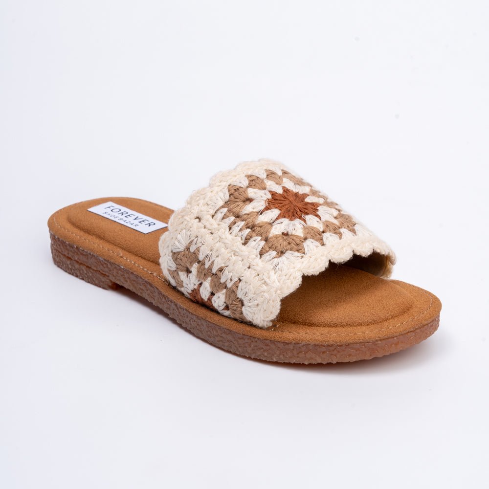 It's Casual Only - Beige Crochet Flats - view 4