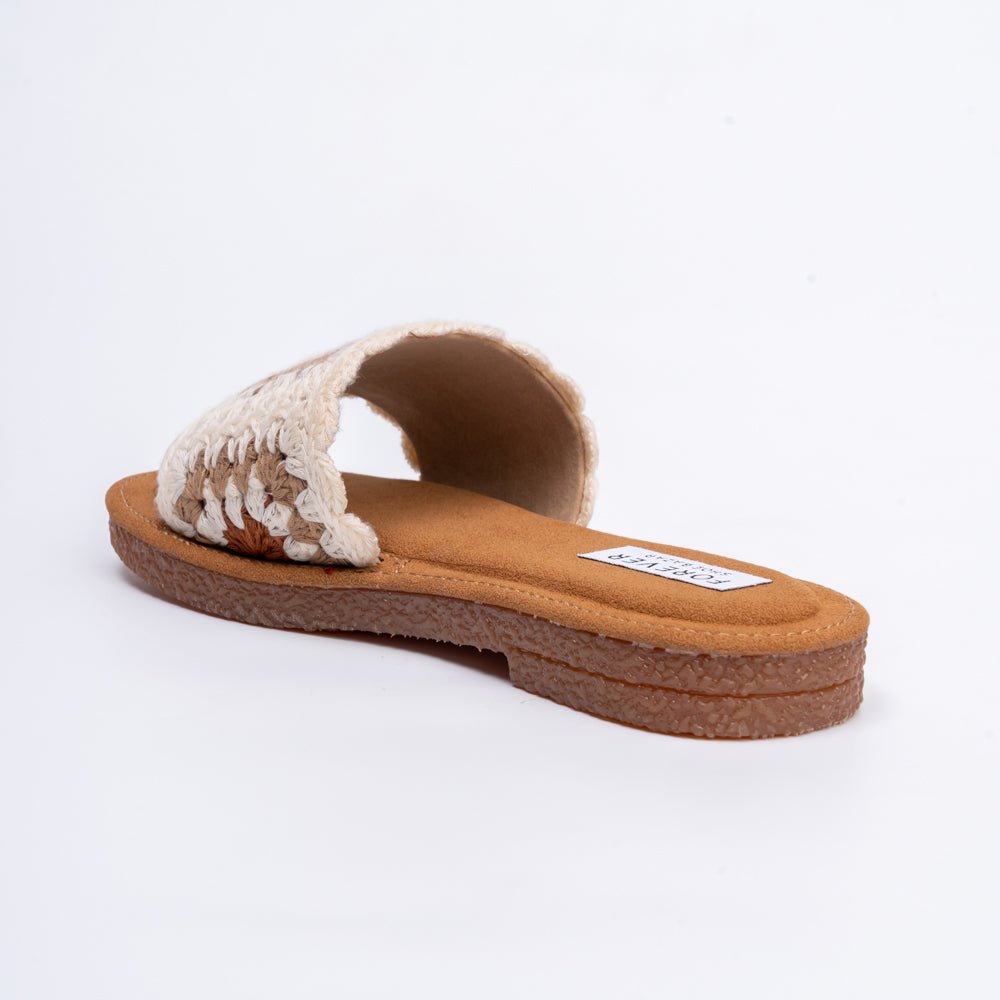It's Casual Only - Beige Crochet Flats - view 5