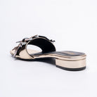 Flowers From Hell 2.o - Gold Elegant Small Heel Slipper - view 3