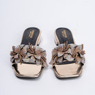 Flowers From Hell 2.o - Gold Elegant Small Heel Slipper - view 4