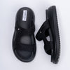 Eleven On Ten - Black Casual Slipper with Rhinestones