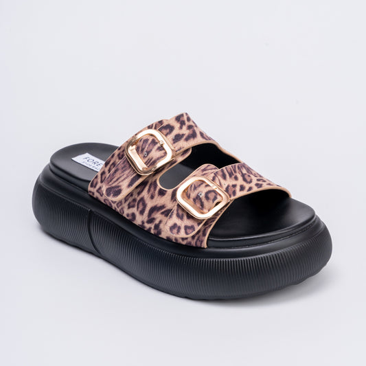 Step Into The Clouds - Leopard Casual Slipper