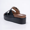 Cocooned In Comfort - Black Casual Platform Heel