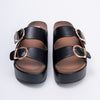 Cocooned In Comfort - Black Casual Platform Heel