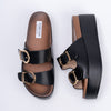 Cocooned In Comfort - Black Casual Platform Heel