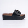 Couch Potato - Black Casual Platform Heel