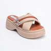 Nothing's Comfier - Beige Casual Platform Heel