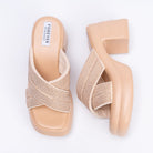 Where's My Wine?  - Beige Partywear Block Heels - view 5