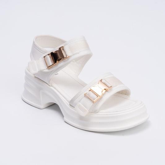 Ferociously Fashionable - White Casual Sandal