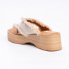 Denim Drift - Beige Casual Thong Slipper