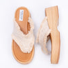 Denim Drift - Beige Casual Thong Slipper