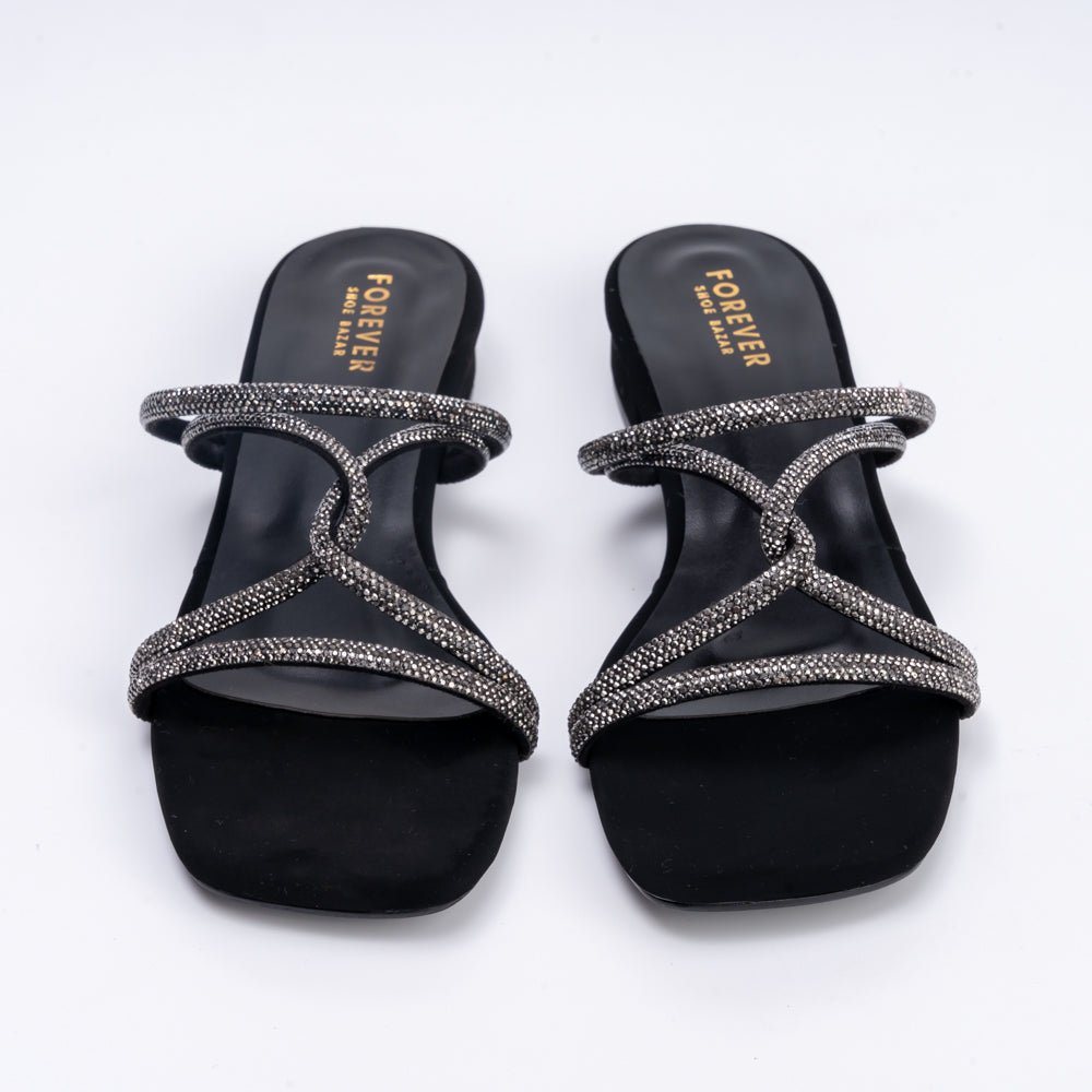 Do You Fancy? - Rhinestone Black Flats - view 6