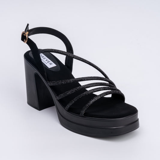 Catch You Never - Black Partywear Sandal