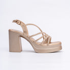 Catch You Never - Gold Partywear Sandal - view 2