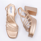 Catch You Never - Gold Partywear Sandal - view 7