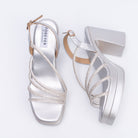 Catch You Never - Silver Partywear Sandal - view 6