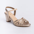 Don't Mess w Me- Gold Block Heels - view 3