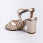 Don't Mess w Me- Gold Block Heels - view 4