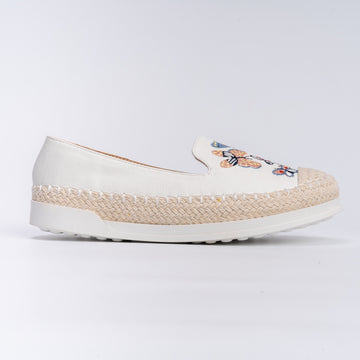 Feeling Butterflies - White Casual Loafers