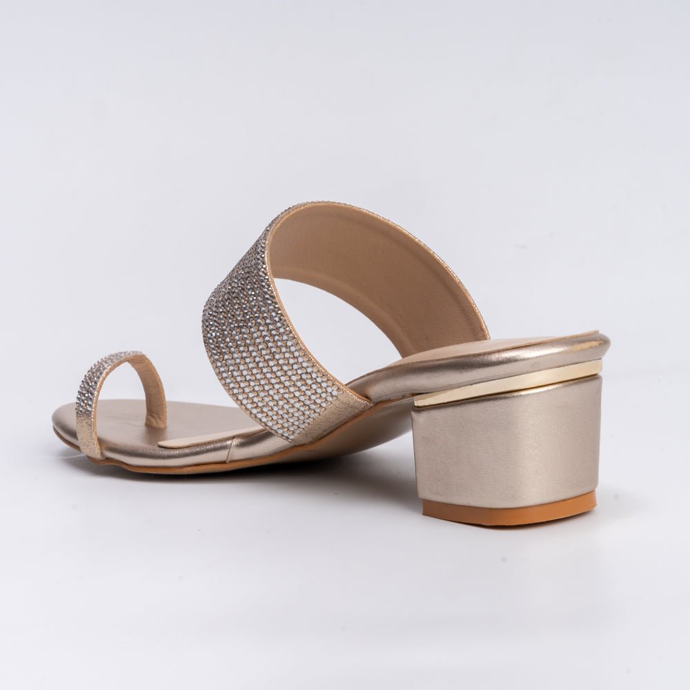 Not Your Average Didi - Gold Partywear Slipper - view 5