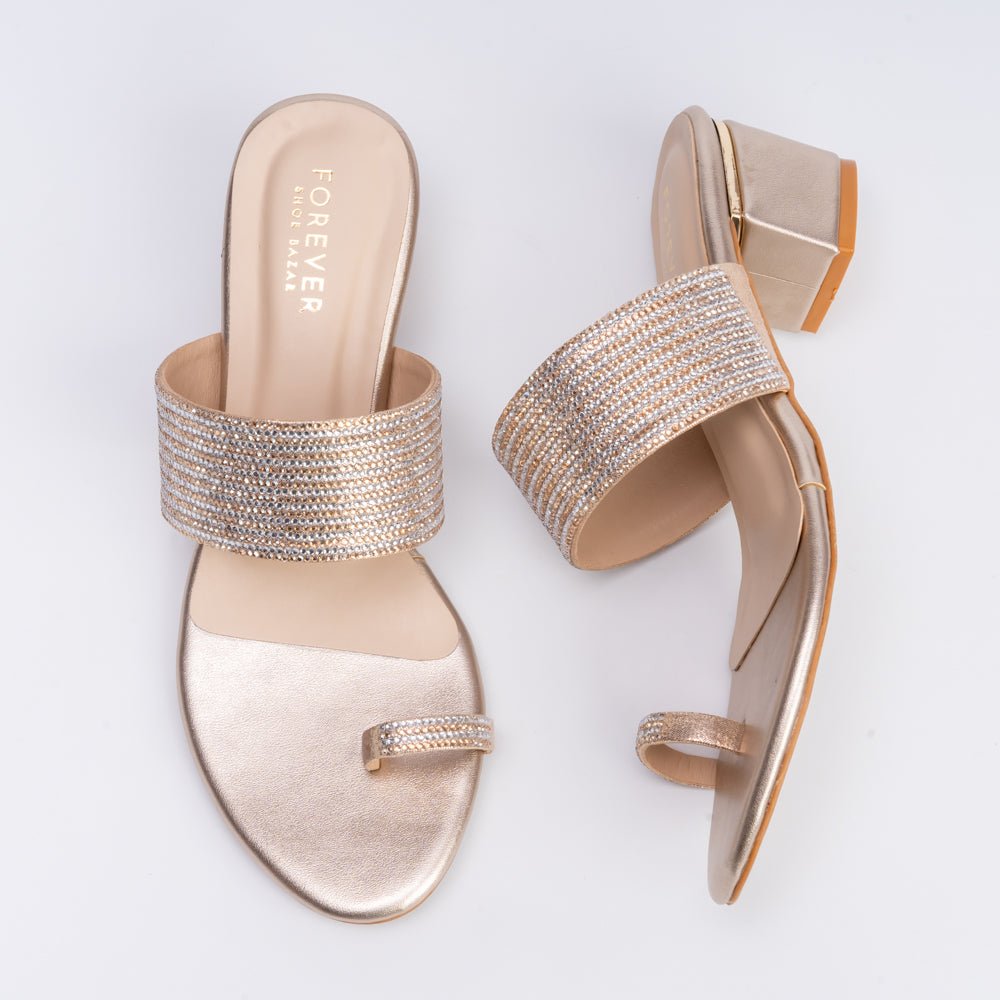 Not Your Average Didi - Gold Partywear Slipper - view 7