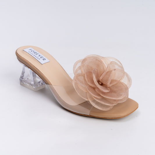 Blushing Floral Muse - Beige Casual Slipper