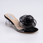 Blushing Floral Muse - Black Casual Slipper - view 2