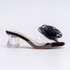 Blushing Floral Muse - Black Casual Slipper