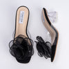 Blushing Floral Muse - Black Casual Slipper