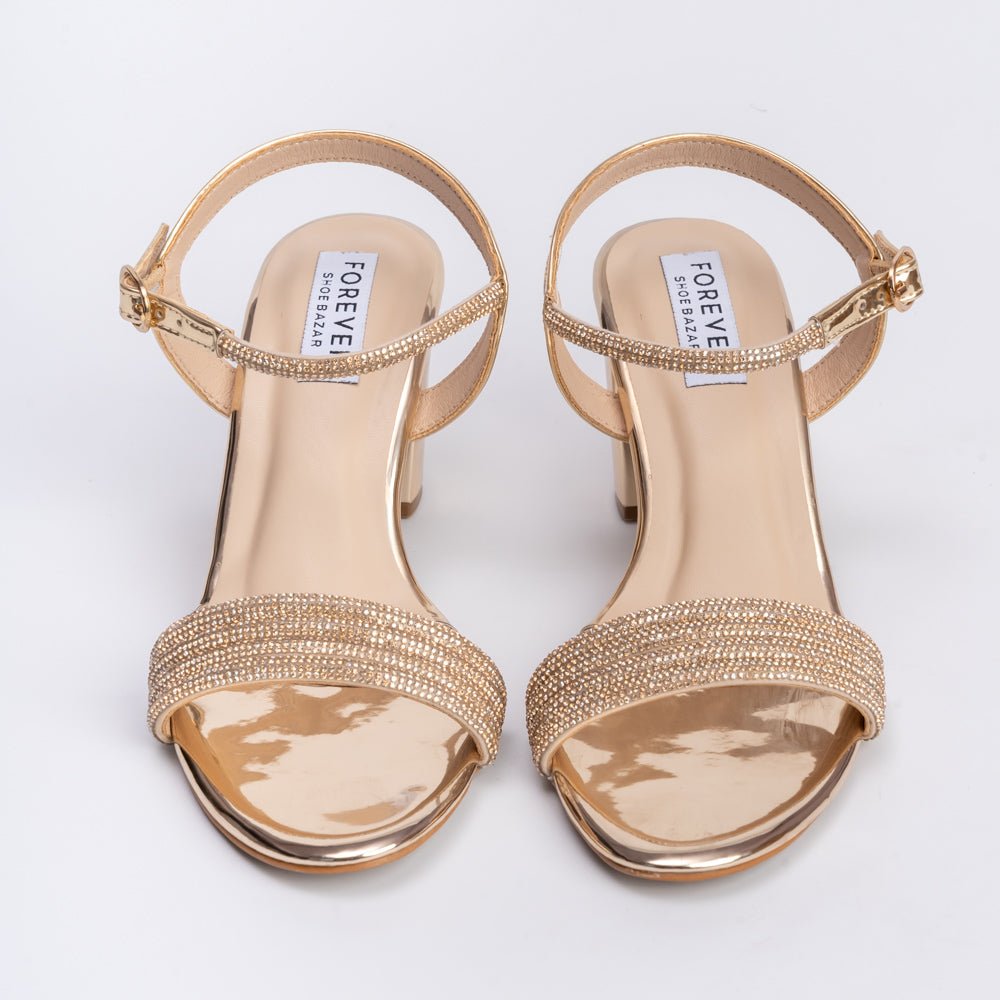 Damsel Gives Distress - Gold Party Heels - view 6