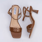 It's Giving Chique - Tan Studded Heels - view 6