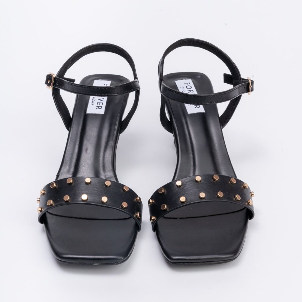 It's Giving Chique - Black Studded Heels - view 5