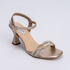 And We Twist - Gold Partywear Rhinestone Heels - view 2