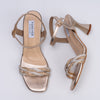 And We Twist - Gold Partywear Rhinestone Heels