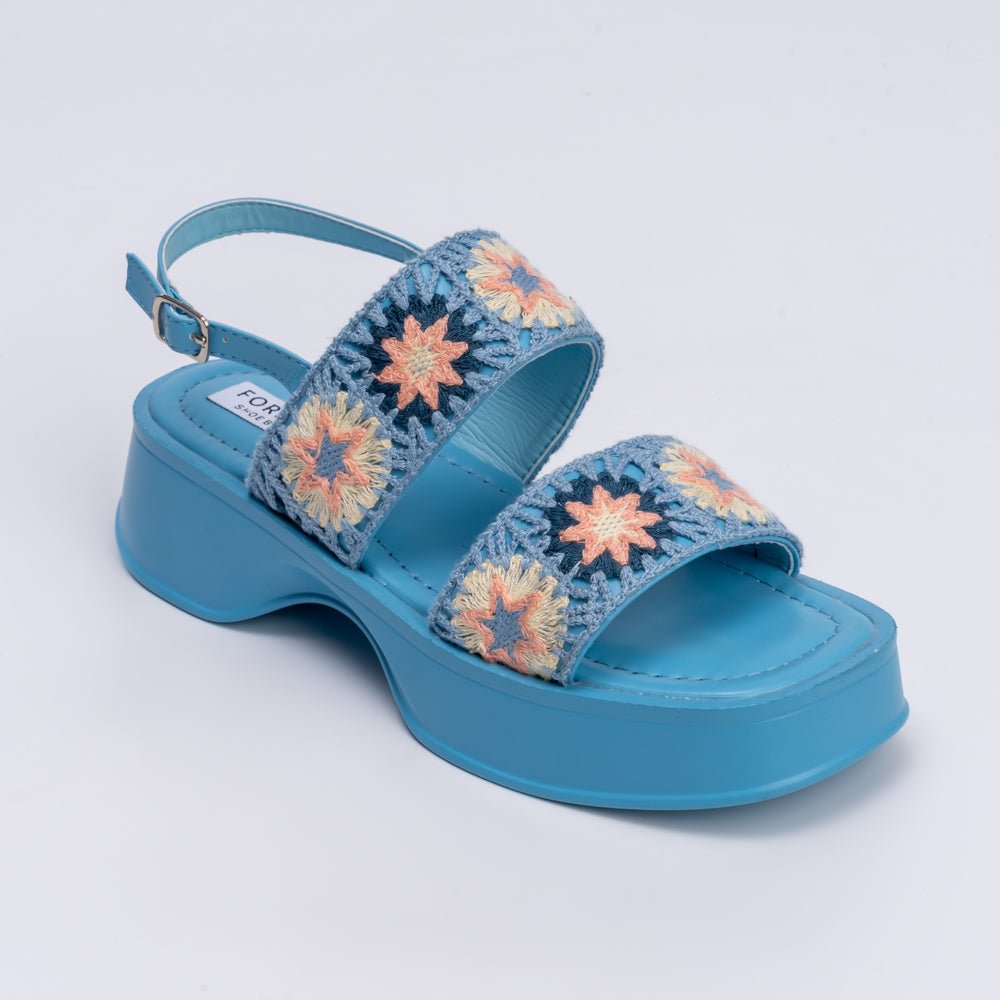 A Summer Dream - Blue Platform Heels - view 2