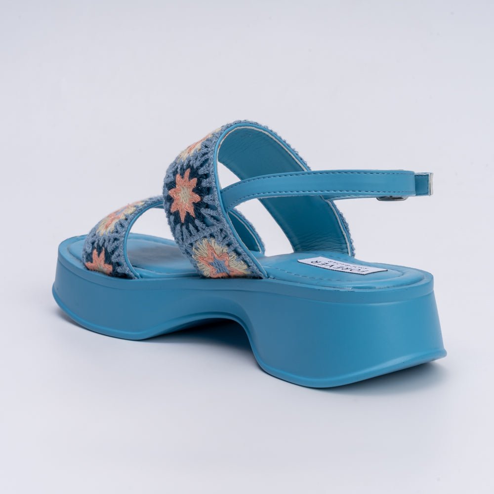A Summer Dream - Blue Platform Heels - view 3