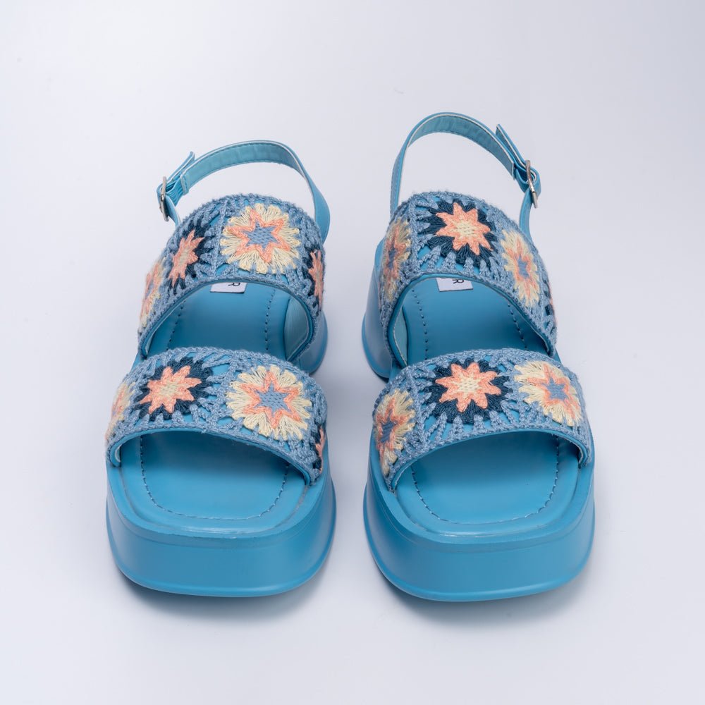 A Summer Dream - Blue Platform Heels - view 4